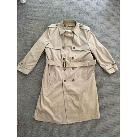 London Fog VINTAGE Men's Trench Coat Sz 46 Long w/ Lining